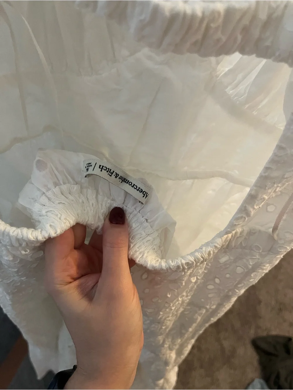 Abercrombie White Eyelet Maxi Dress